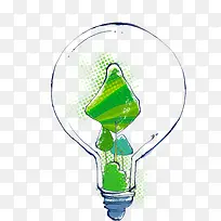 绿色环保创意灯泡