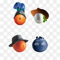 带帽子的水果