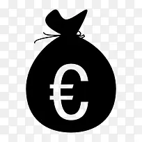 欧元钱袋子图标