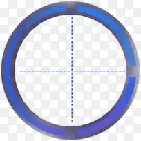 蓝色环形圆环