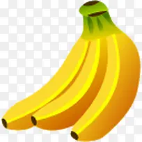 手绘香蕉黄色