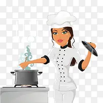 烹饪女厨师