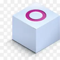 圆圈正方体标志图标