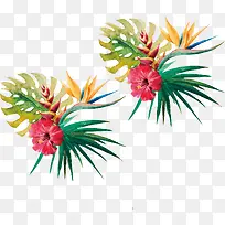 花纹花卉喷画素材