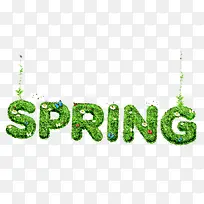 春天spring字体设计