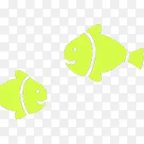 绿色卡通小鱼