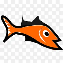 橘色的卡通小鱼