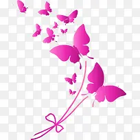 卡通粉色蝴蝶·