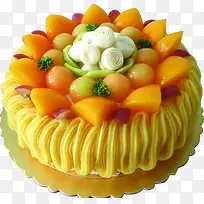 芒果新鲜水果蛋糕圆形