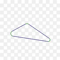 蓝色圆角三角形