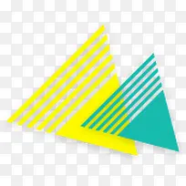 黄色绿色三角形