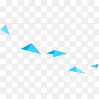 蓝色三角形几何装饰