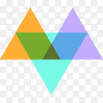 现代彩色三角形矢量图