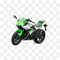 摩托车，绿色摩托车，赛车