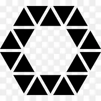 双六边形小三角形图标