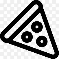 比萨三角轮廓图标
