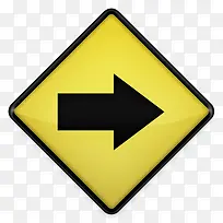箭头是 的黄色道路标志图标