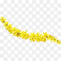 春季黄色碎花装饰