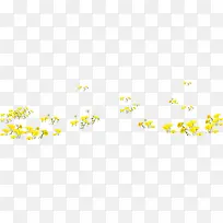 黄色清新春季小花