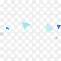 蓝色漂浮三角促销装饰