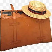 高清棕色复古行李箱