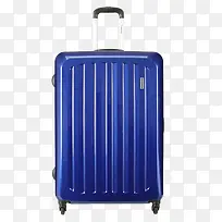 蓝色质感创意拉杆行李箱