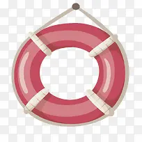 红色圆形游泳圈救生圈