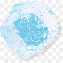 蓝色清爽冰块夏天
