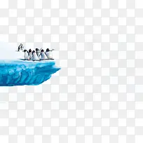 摄影合成企鹅冰块