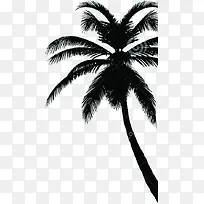 夏日海报椰子树手绘