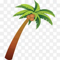 设计海报夏日手绘椰子树