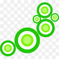 绿色时尚卡通创意圆形装饰