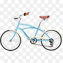 蓝色户外踏青自行车