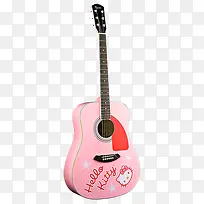 粉红可爱吉他乐器