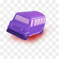 紫色巴士素材
