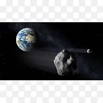 太空陨石地球表面背景图