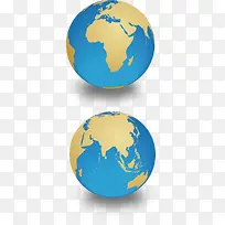 球体地球矢量图