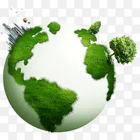 创意绿色环保地球爱护地球