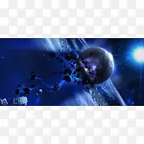 科幻太空星球陨石图片