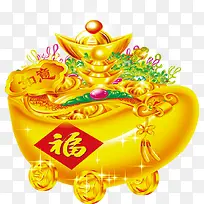 黄色中国风金元宝