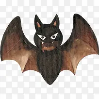 水彩黑色蝙蝠