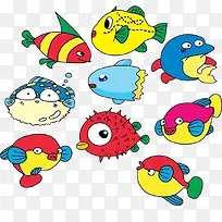 鱼 水生物 水族 动物 卡通