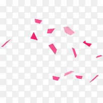 粉色漂浮几何形状