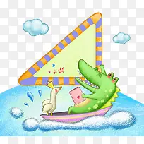 海里的鳄鱼