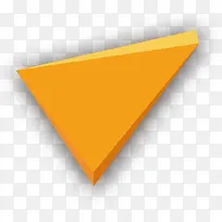 黄色立体三角几何图形