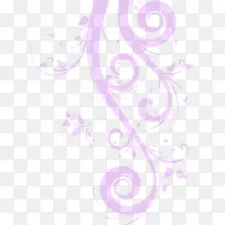 手绘紫色婚礼花纹