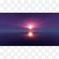 紫色梦幻阳光海面