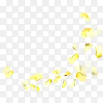 黄色手绘梦幻花瓣