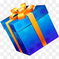 蓝色礼盒庆圣诞迎元旦