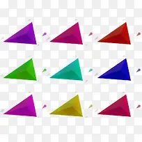 彩色立体三角装饰